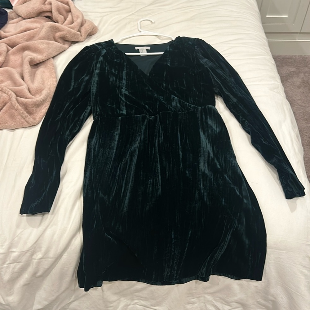 dark green dress
